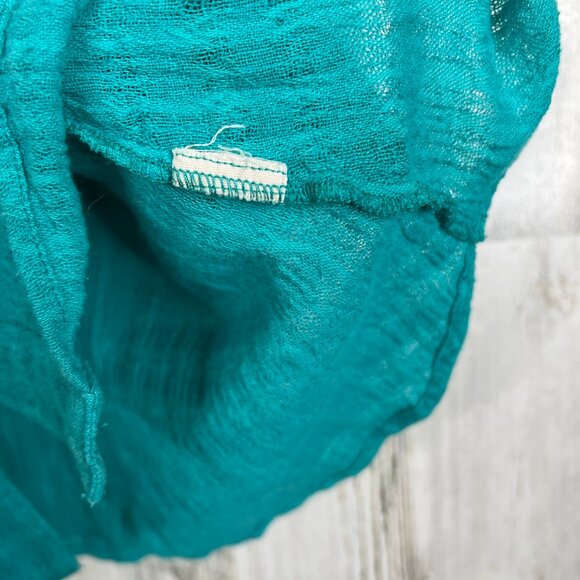 Soft Surroundings Women’s Shirt XS Button Front Relaxed Fit Turquoise Blue Top - Picture 5 of 9